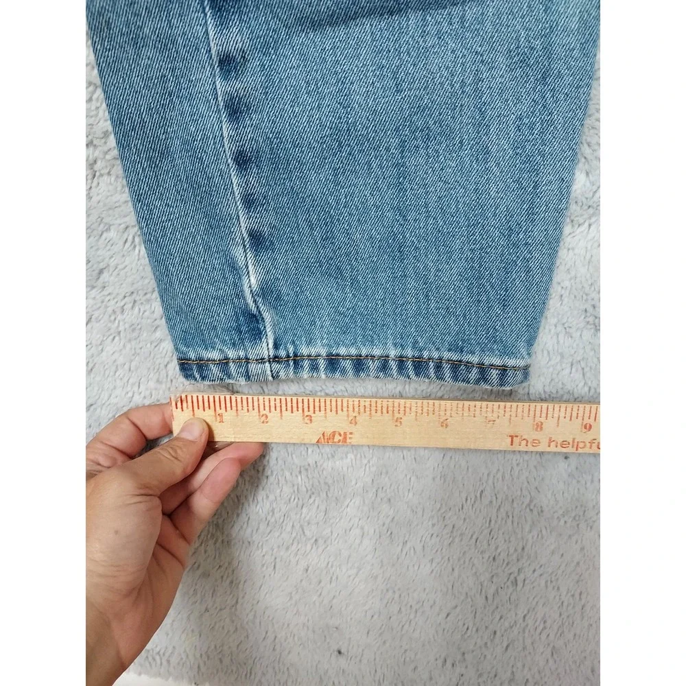 Levis 505 Jeans Mens 31x34 Straight Leg Denim Light Wash Blue Regular Fit Casual